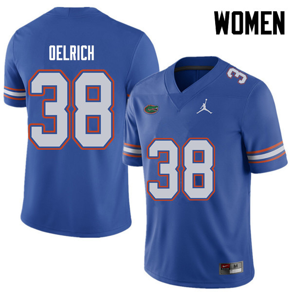 Jordan Brand Women #38 Nick Oelrich Florida Gators College Football Jerseys Sale-Royal - Click Image to Close